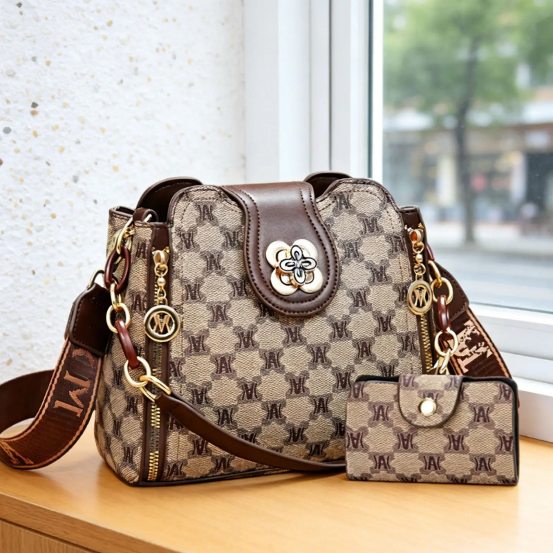 Crossbody Bag Women - Винтажная сумка через плечо с принтом,