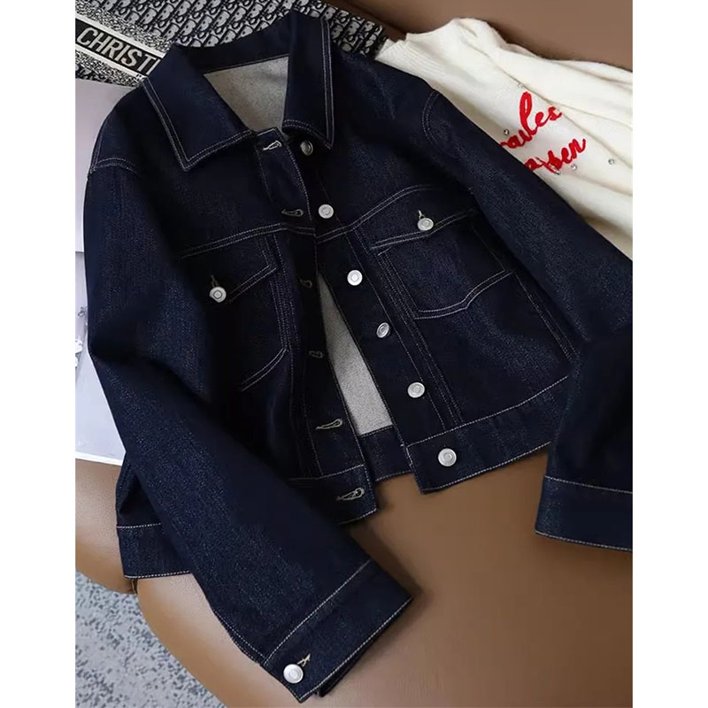 Women'S Fashion Denim Jacket - Женская модная повседневная свободная джинсовая куртка