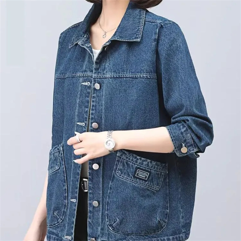 Women'S Fashion Denim Jacket - Женское джинсовое пальто, новинка 2025, ковбойская