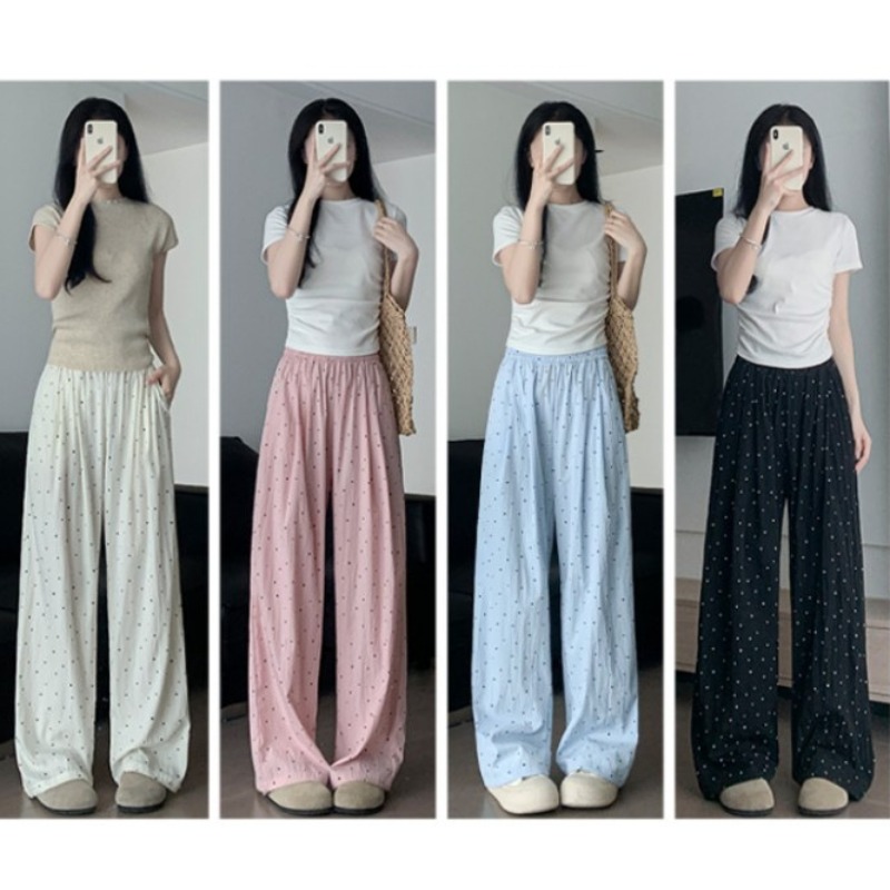 Women'S Fashion Pajamas - Женские брюки для сна в горошек,