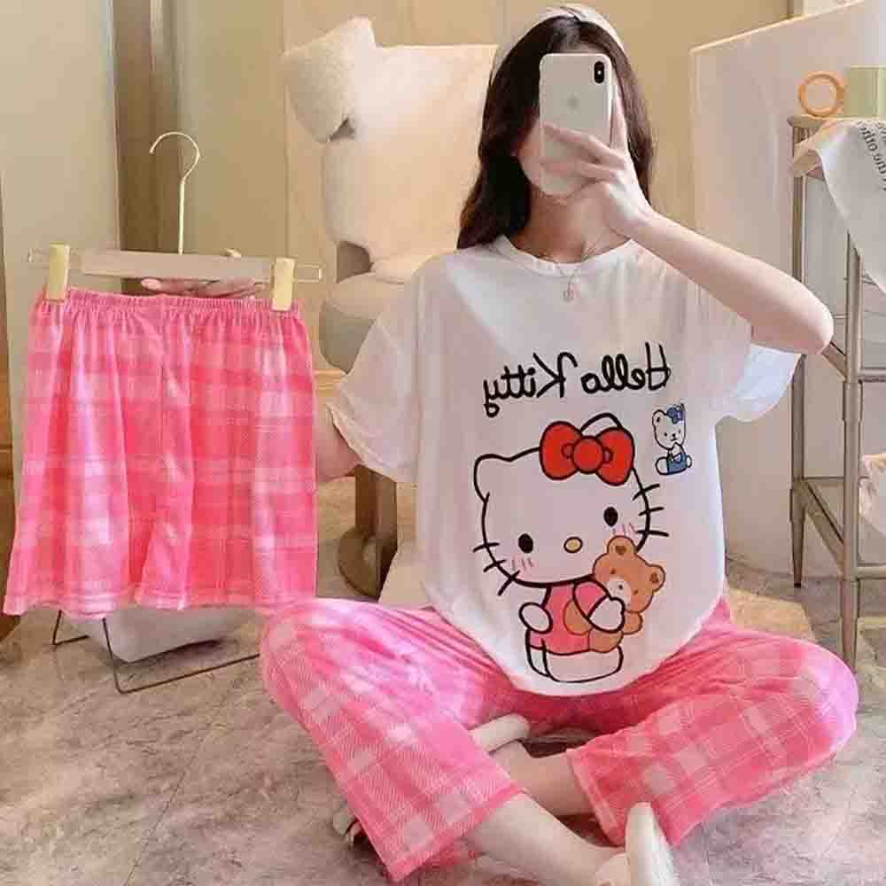 Women'S Fashion Pajamas - Новый женский пижамный комплект Hello Kitty