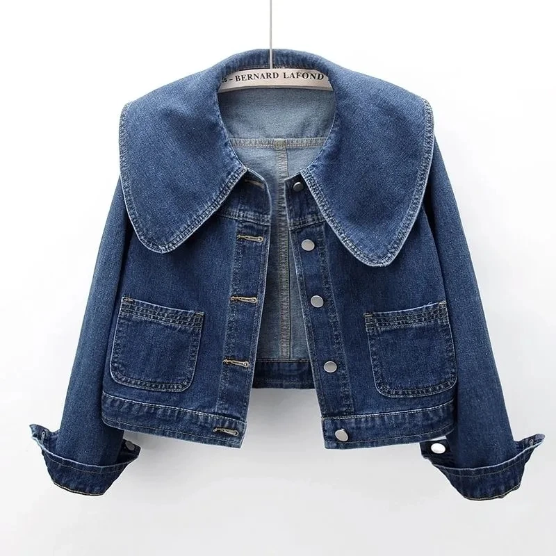 Women'S Fashion Denim Jacket - Новинка 2024, осенняя женская джинсовая куртка