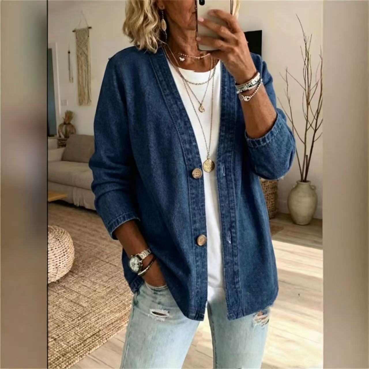 Женские джинсовые кардиганы и  – обзор и цена Women'S Fashion Denim Jacket