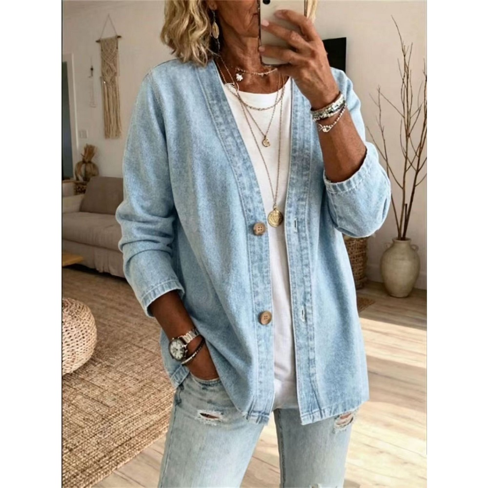 Женские джинсовые кардиганы и  – обзор и цена Women'S Fashion Denim Jacket