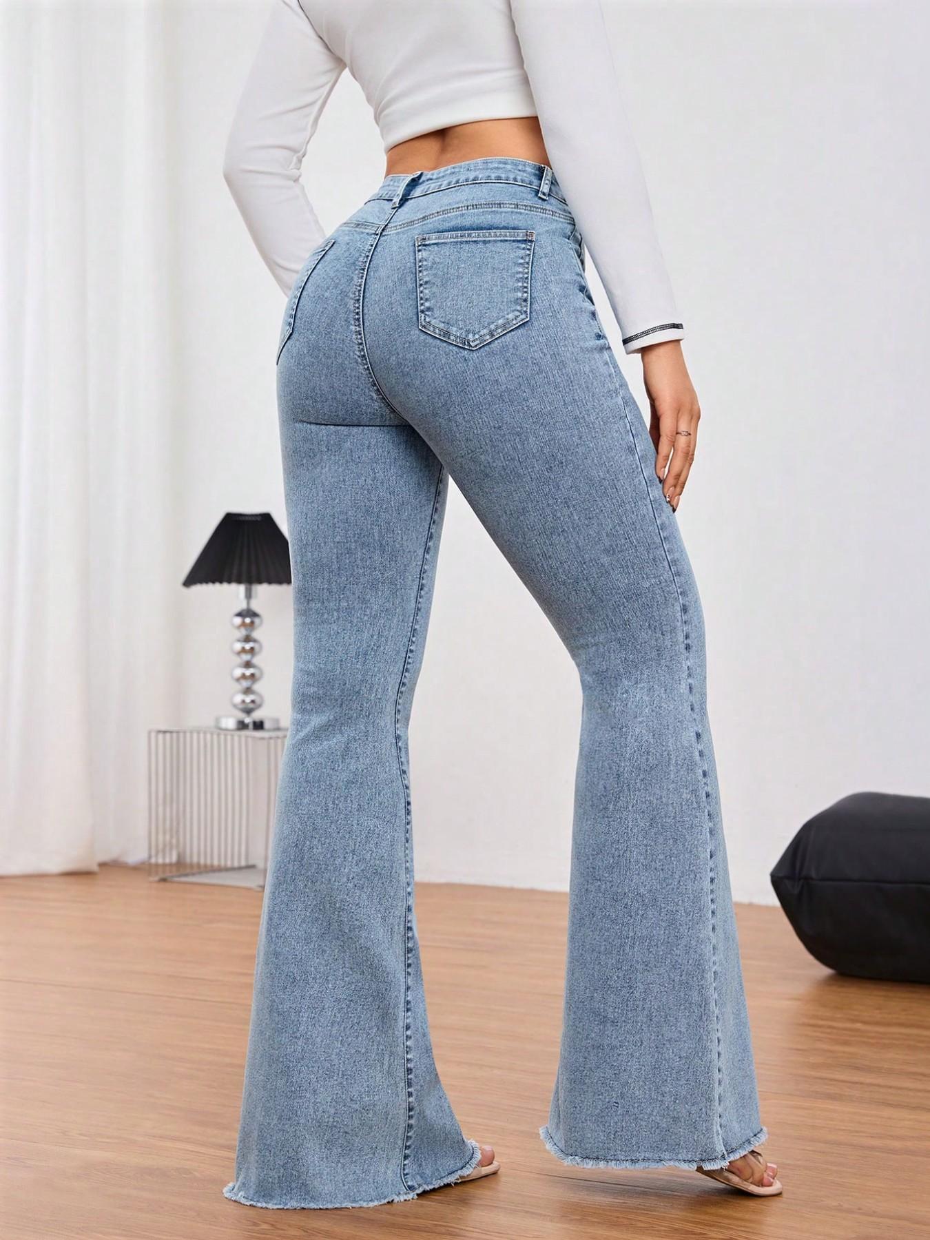 Джинсы с микро-клешем и рваным – обзор и цена Mom Jeans Women