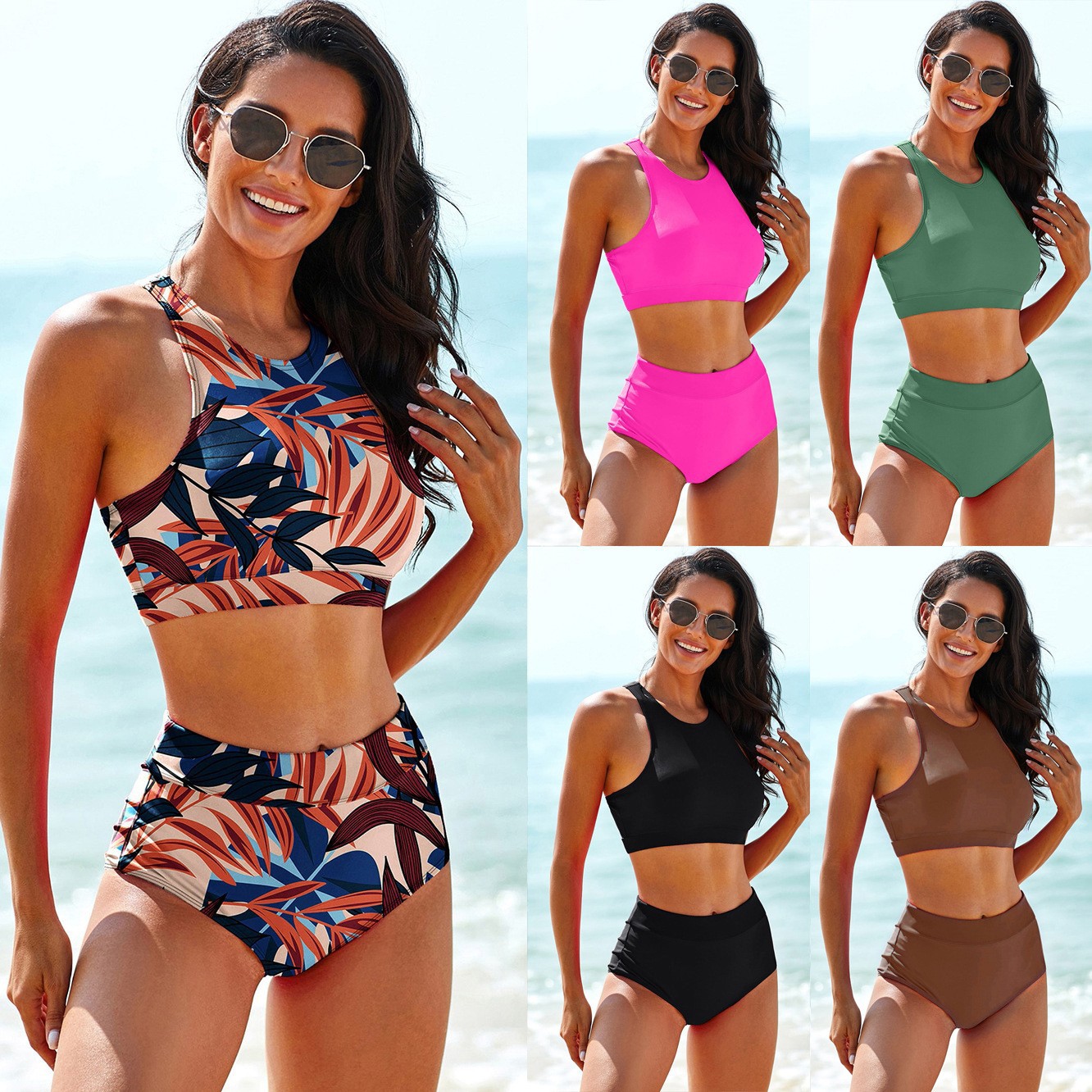 Женские купальники: однотонный – обзор и цена Crop Top Women