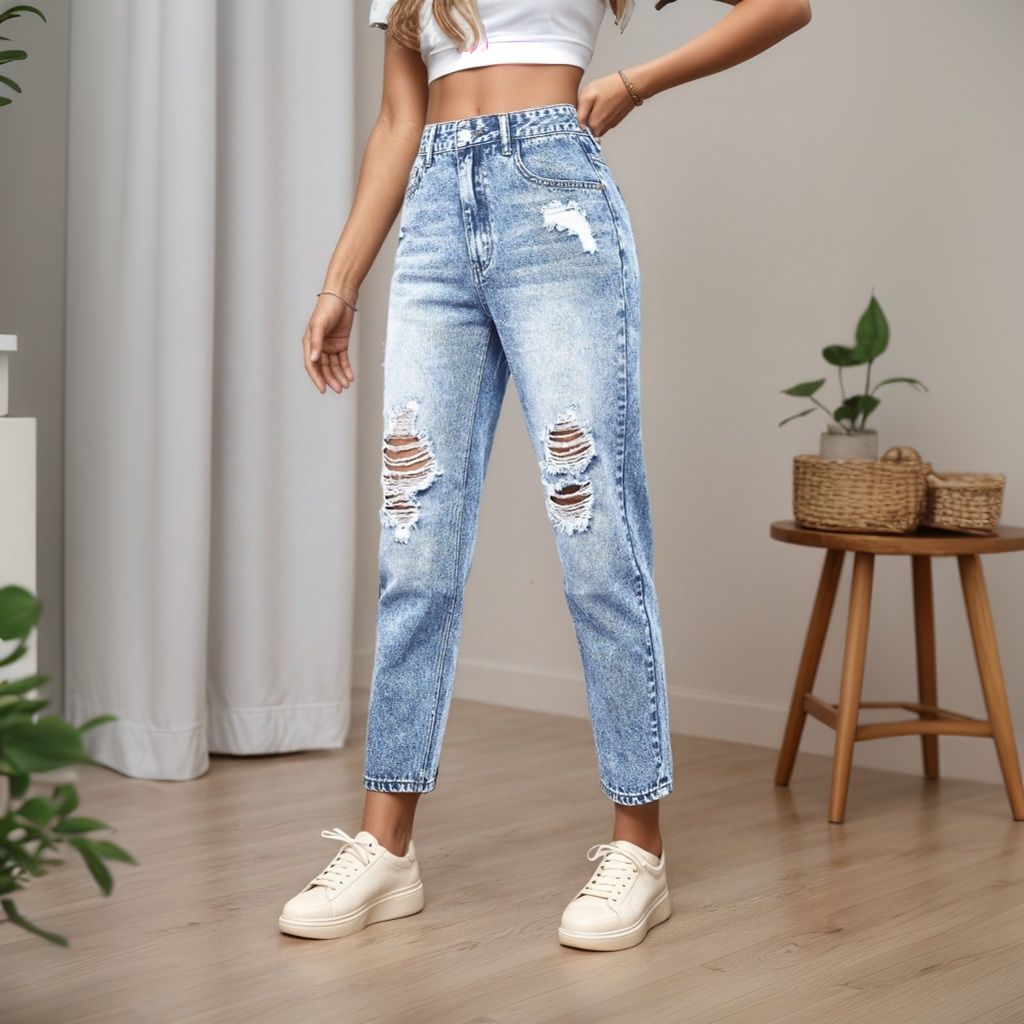 Женские облегающие джинсы со с – обзор и цена Mom Jeans Women