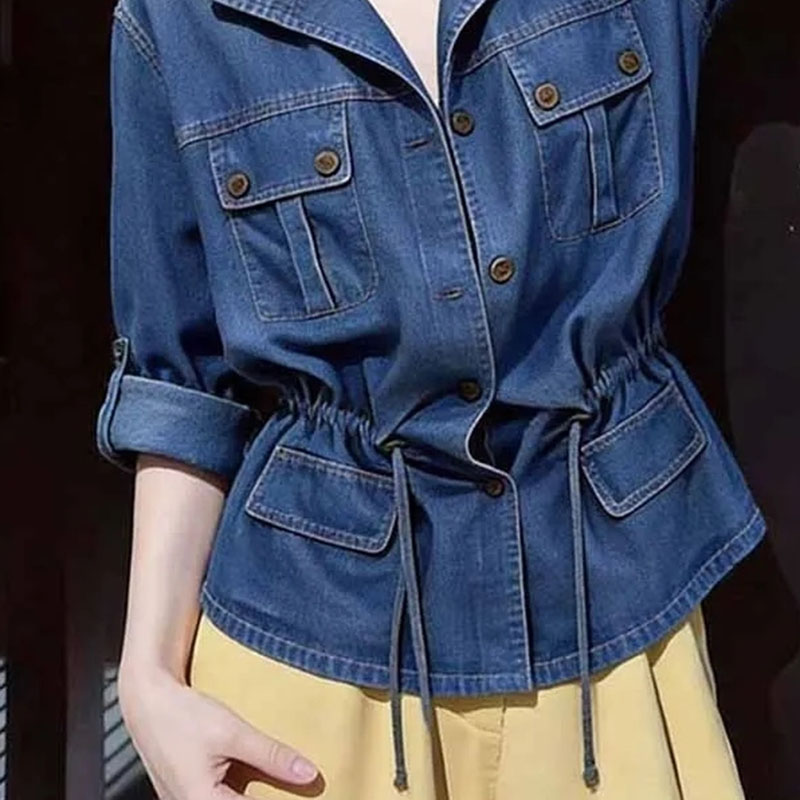 Женская джинсовая рубашка-курт – обзор и цена Women'S Fashion Denim Jacket
