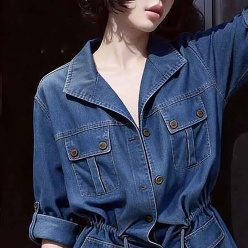 Женская джинсовая рубашка-курт – обзор и цена Women'S Fashion Denim Jacket