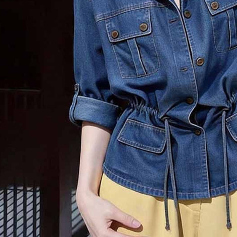 Женская джинсовая рубашка-курт – обзор и цена Women'S Fashion Denim Jacket