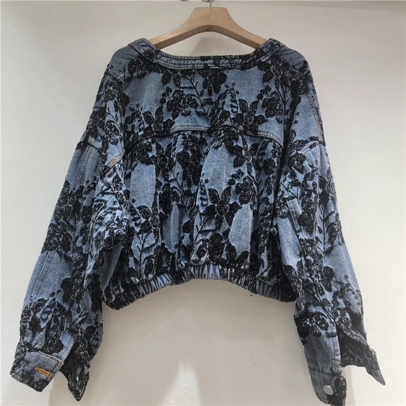 Модная жаккардовая короткая дж – обзор и цена Women'S Fashion Denim Jacket