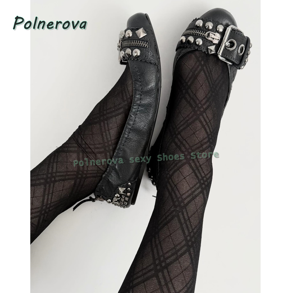 Туфли Мэри Джейн с заклепками  – обзор и цена Fashion Women Belt