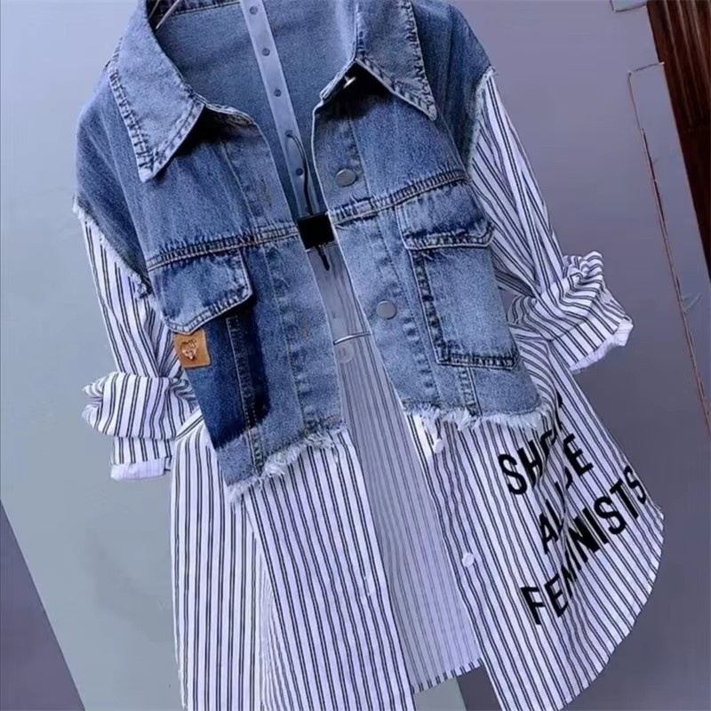 Новинка весны/лета 2024, модна – обзор и цена Women'S Fashion Denim Jacket