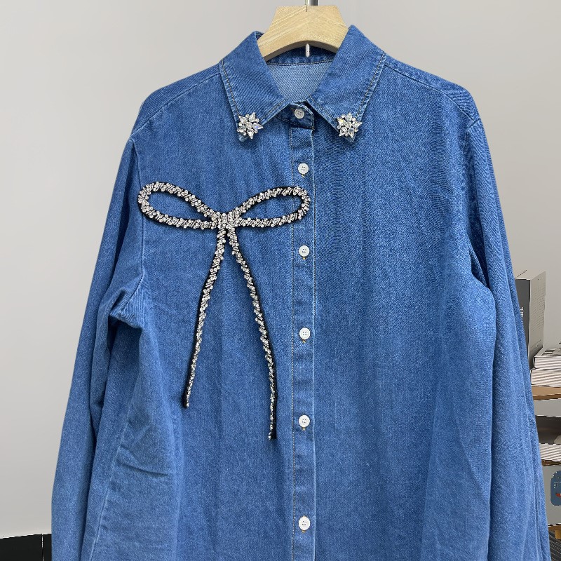 Модная джинсовая рубашка с бан – обзор и цена Women'S Fashion Denim Jacket