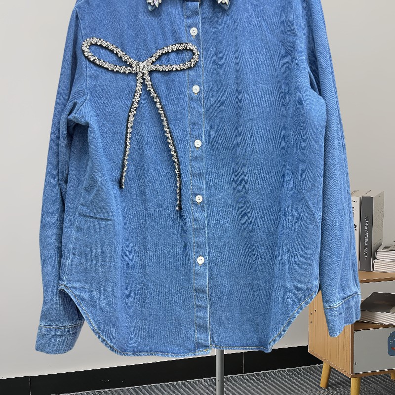 Модная джинсовая рубашка с бан – обзор и цена Women'S Fashion Denim Jacket