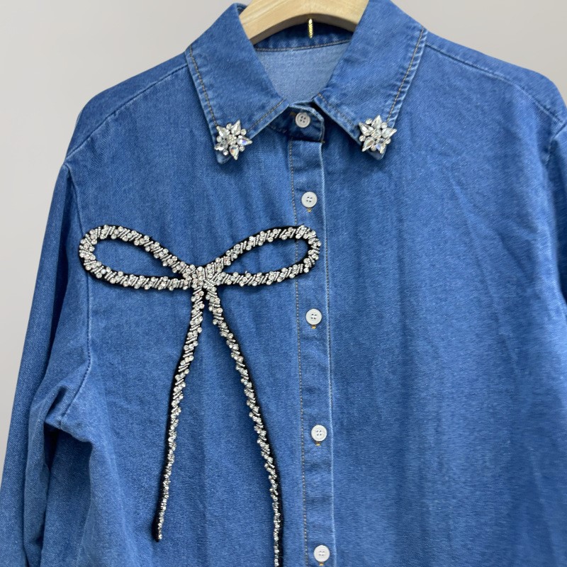 Модная джинсовая рубашка с бан – обзор и цена Women'S Fashion Denim Jacket
