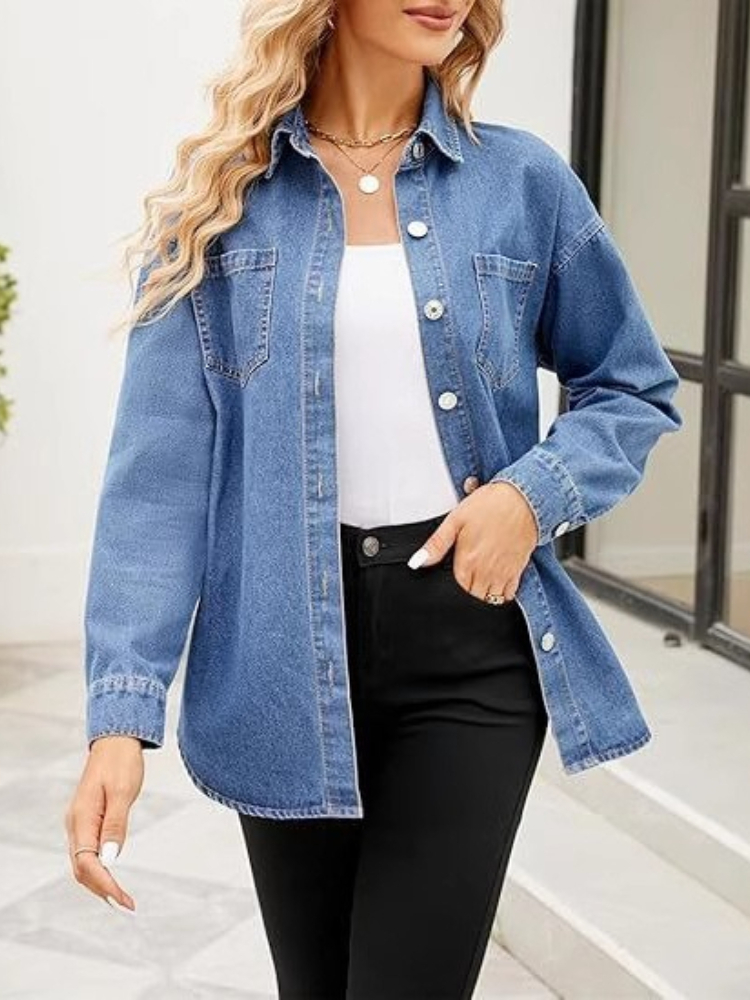 Новые свободные джинсовые руба – обзор и цена Women'S Fashion Denim Jacket